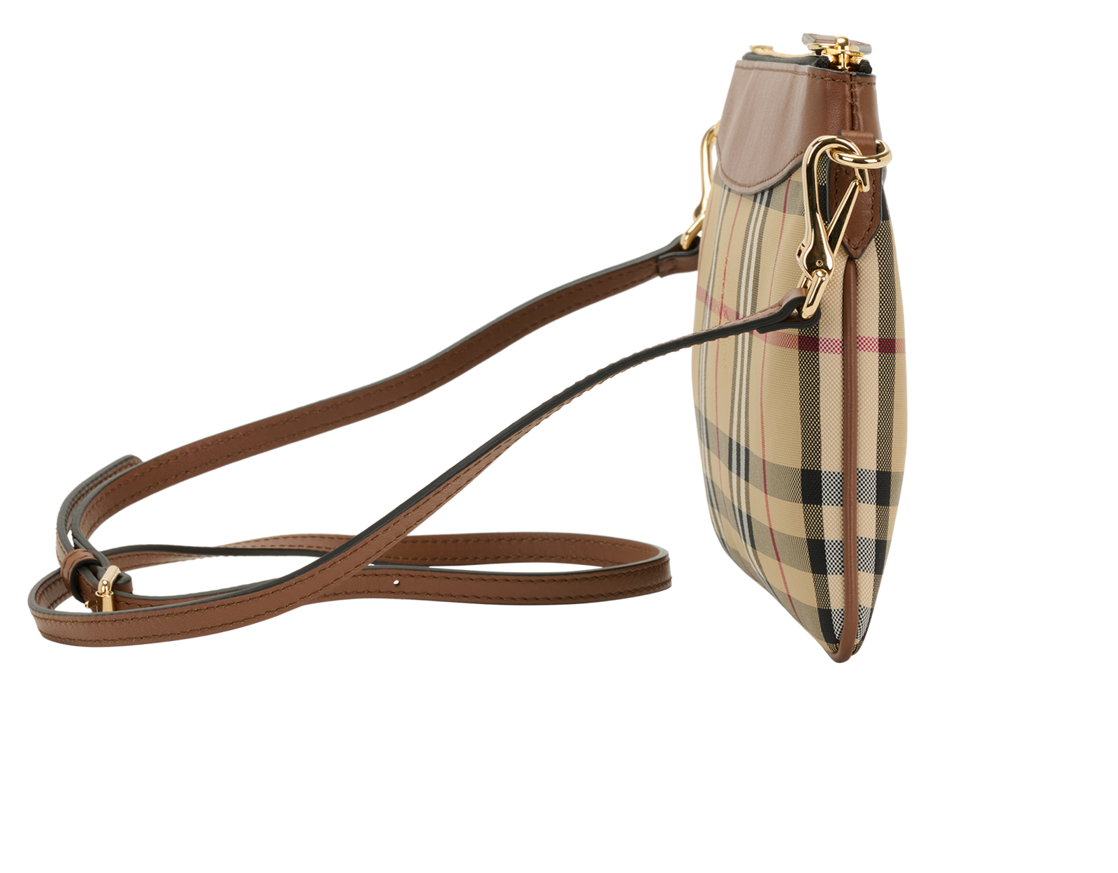 Peyton Crossbody, &pound;310, Handbags, Beige/Brown, Canvas/Leather, Side view